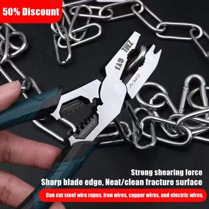 6-in-1 Industrial Multi-Function Wire Stripper & Pliers Tool
