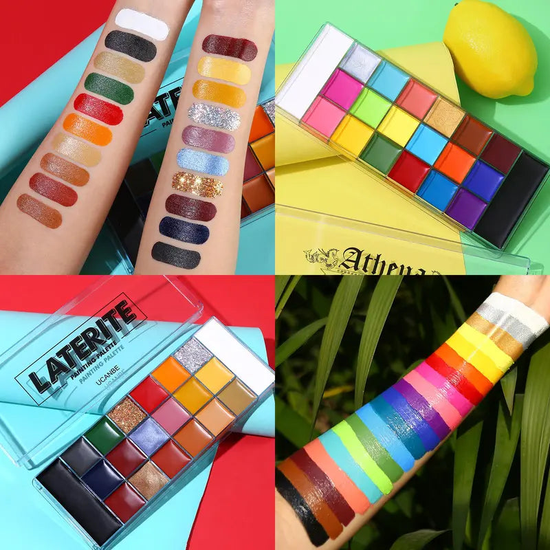 Safe 20-Color Face & Body Paint Palette