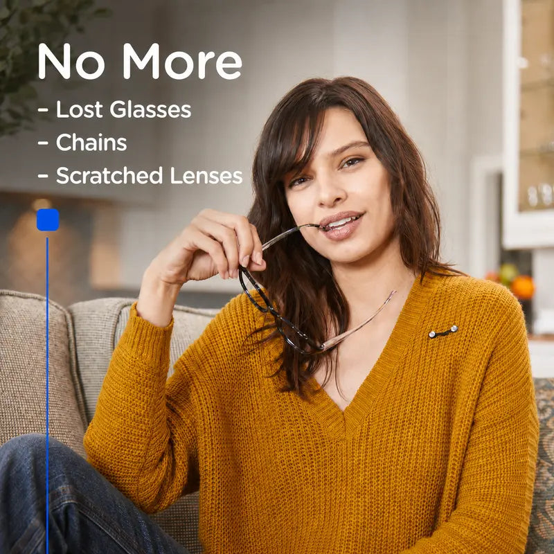Never Drop Your Glasses Again with Ultra-Strong Magnetic Eyeglass Holder Clip