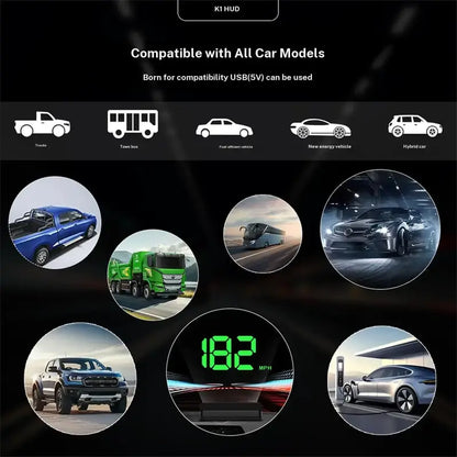 Digital Car GPS Speedometer HUD with Screen Hood