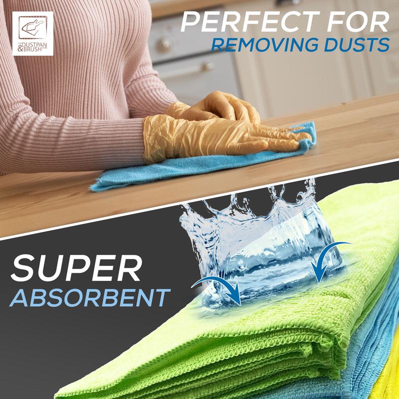 Ultimate 40x40cm Ultra-Absorbent Microfibre Cleaning Cloths Set