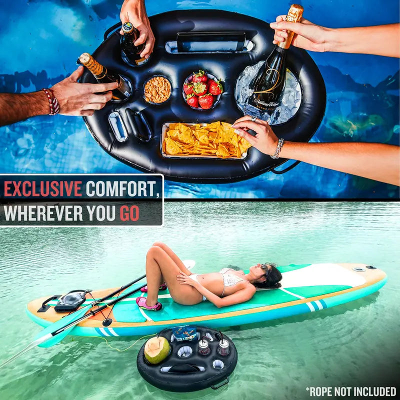 Floating Drink Holder & Snack Refreshment Tray