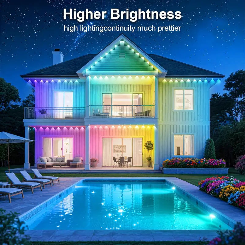 Permanent Outdoor Eave Lights Waterproof Smart Roof Lighting