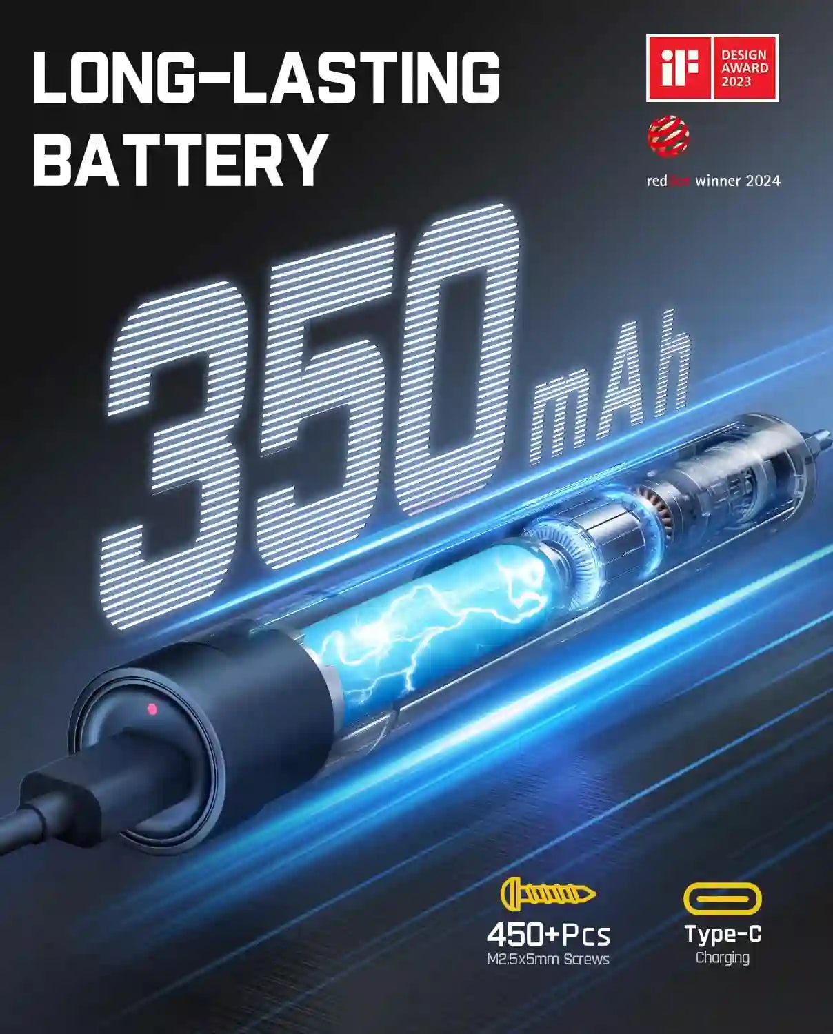 Electric Screwdriver – 50-In-1 Magnetic Bits For Effortless Precision Repairs