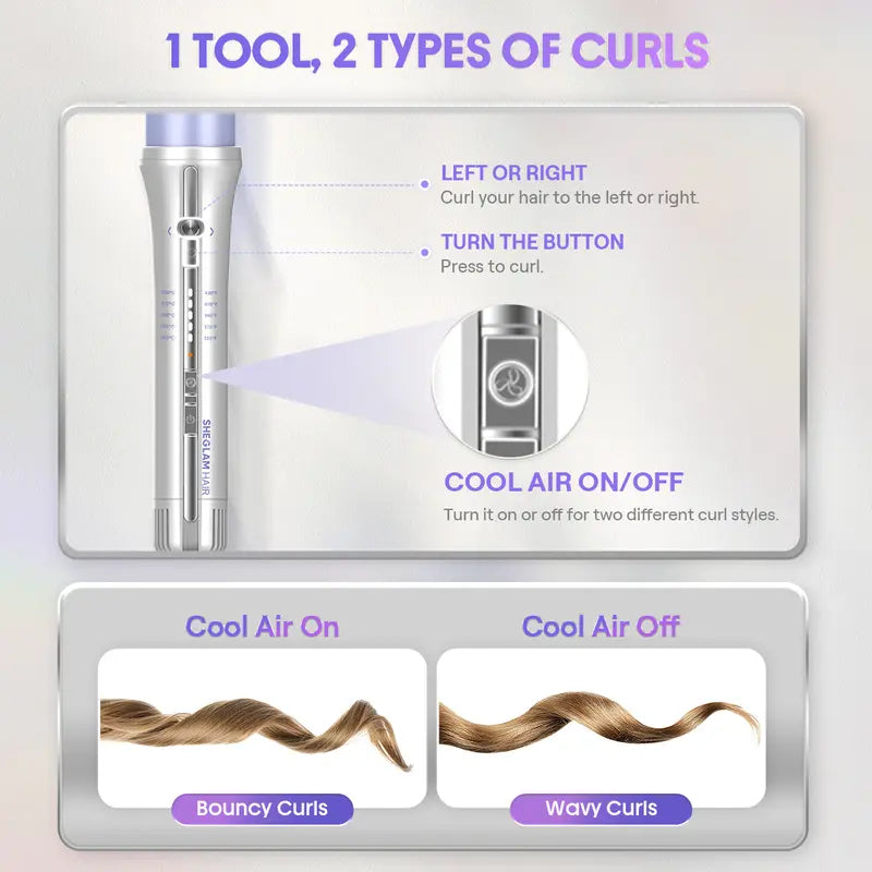 Effortless Auto-Rotating Hair Styler for Salon-Grade Bouncy Curls with Zero Heat Damage