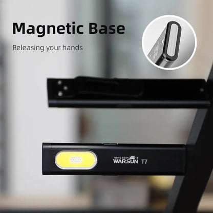 Compact EDC LED Pocket Work Light Rechargeable Flashlight