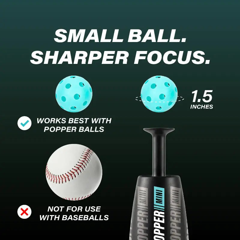 Portable Mini Baseball Tee Popper Hitting Trainer Bundle