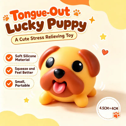 Squeeze Away Stress: Funny Tongue-Popping Pug Fidget Toy