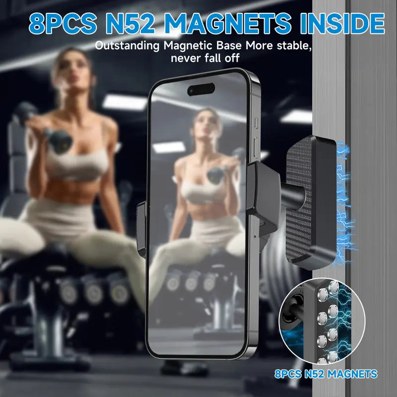 Magnetic Gym Phone Holder For Workout Recording