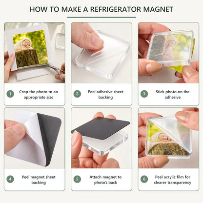 Crystal-Clear Acrylic Magnetic Photo Frames
