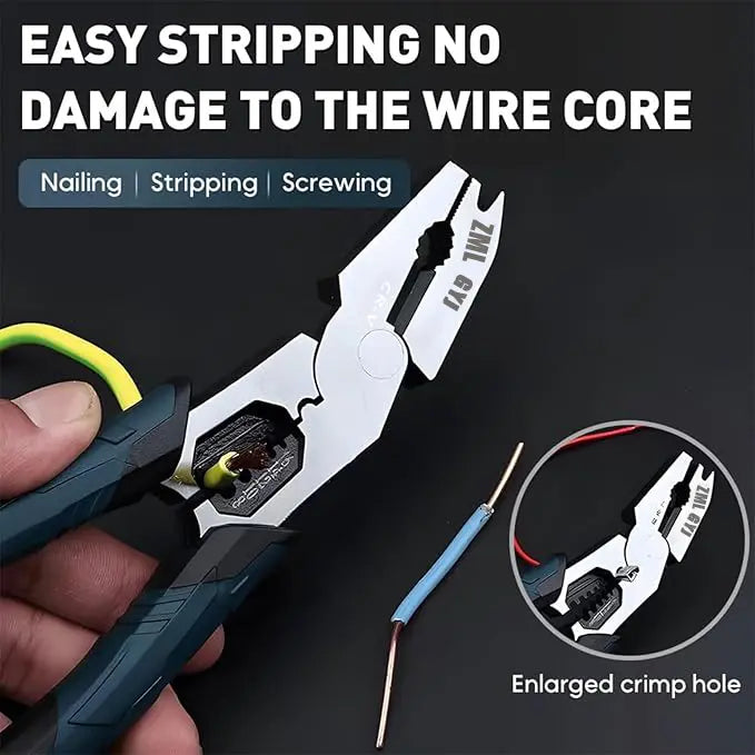 6-in-1 Industrial Multi-Function Wire Stripper & Pliers Tool