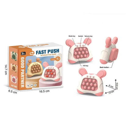 Interactive Fast Push Pop Game Bunny Stress Toy