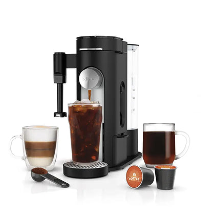 Single-Serve Pods & Grounds Specialty Coffee Maker with Milk Frother
