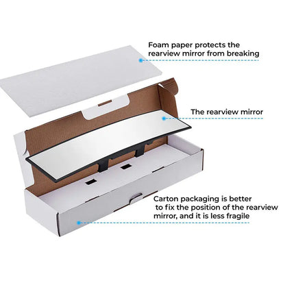 Crystal Clear Panoramic Rearview Mirror | 2 Pack per Set