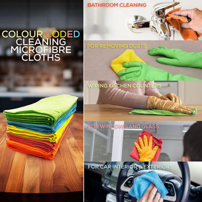 Ultimate 40x40cm Ultra-Absorbent Microfibre Cleaning Cloths Set