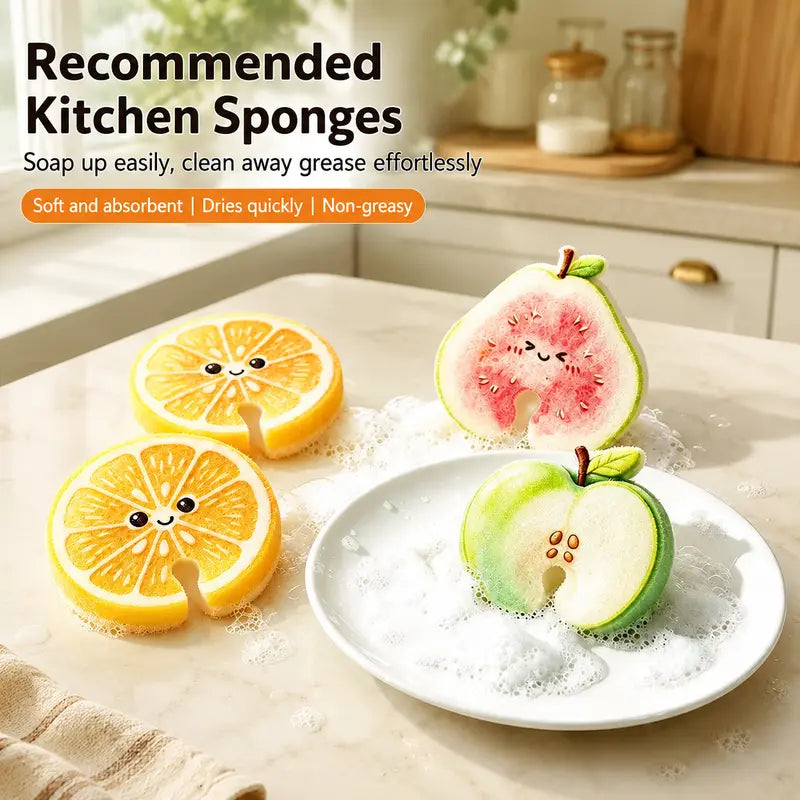 Water Activated Cellulose Sponge For Non Scratch Scrubbing