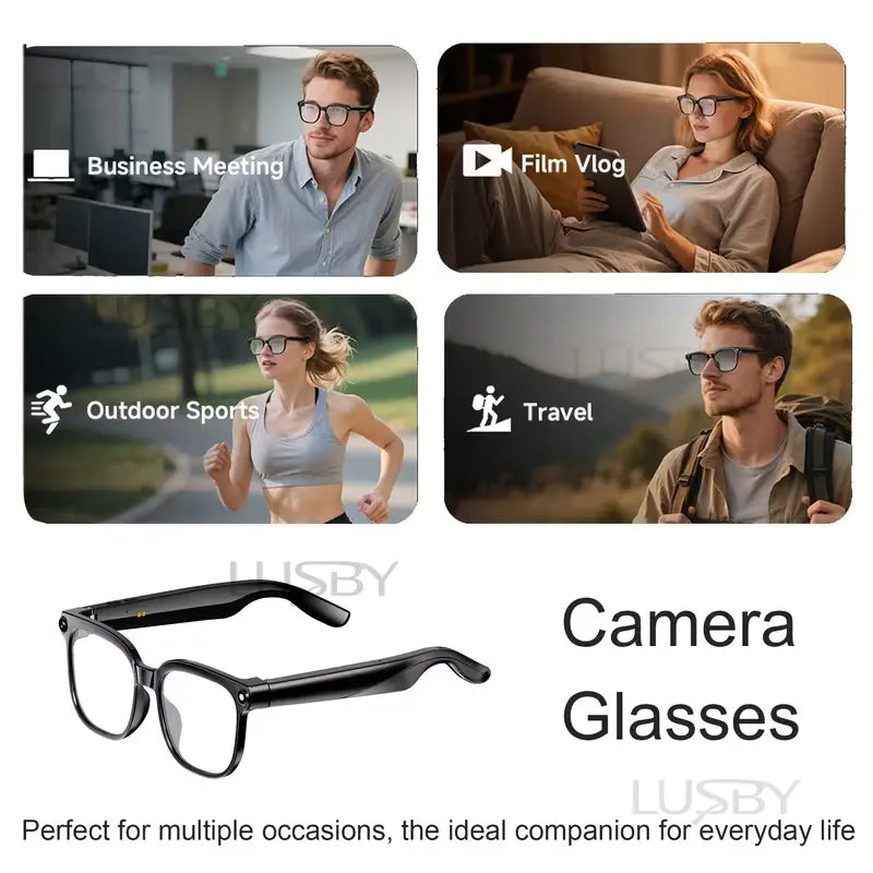 Smart AI Camera Glasses – 4K POV Recording With Translation, Voice AI & Object Recognition
