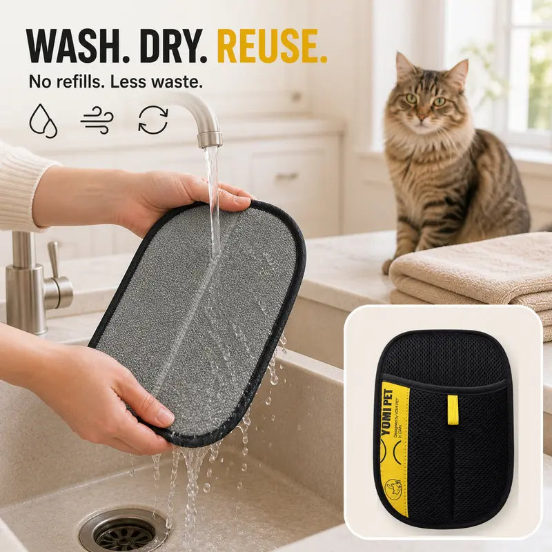 Electrostatic Pet Hair Remover Glove for Instant De-Shedding