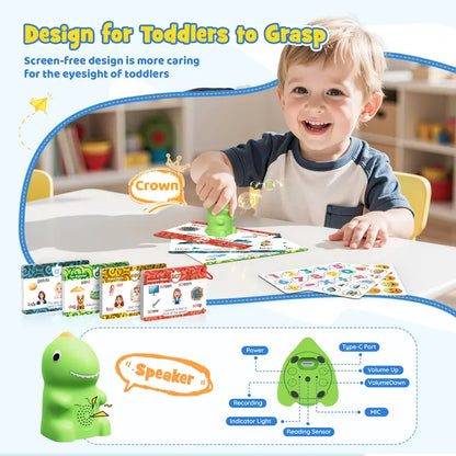 Master 592 Words Fast with Interactive Dinosaur Scanner & Real-Object Learning Stickers