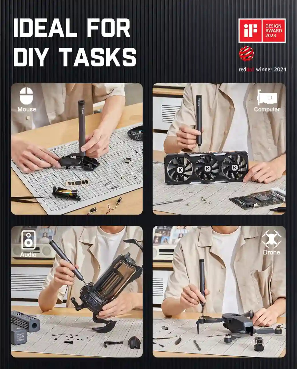 Electric Screwdriver – 50-In-1 Magnetic Bits For Effortless Precision Repairs