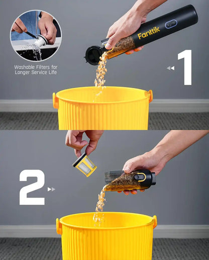 Handheld Cordless Vacuum – 19,000Pa Hurricane Suction For Instant Car & Home Deep Cleaning
