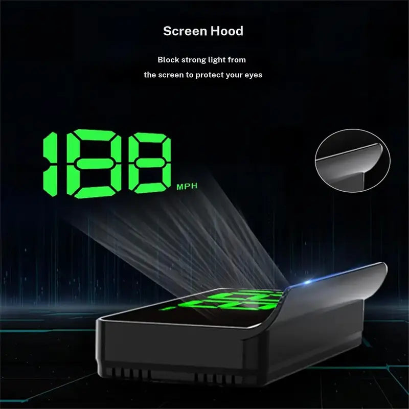 Digital Car GPS Speedometer HUD with Screen Hood