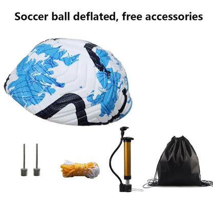 Seamless Thermal Bonded Size 5 Official Match Soccer Ball with Pump Kit