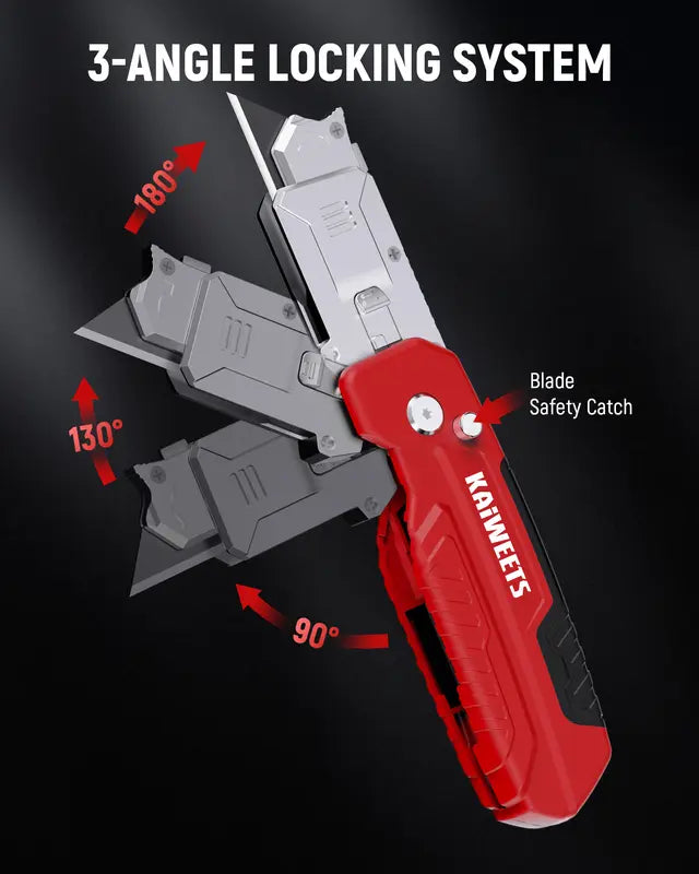 2-in-1 Folding Utility Knife & Razor Blade Scraper Tool