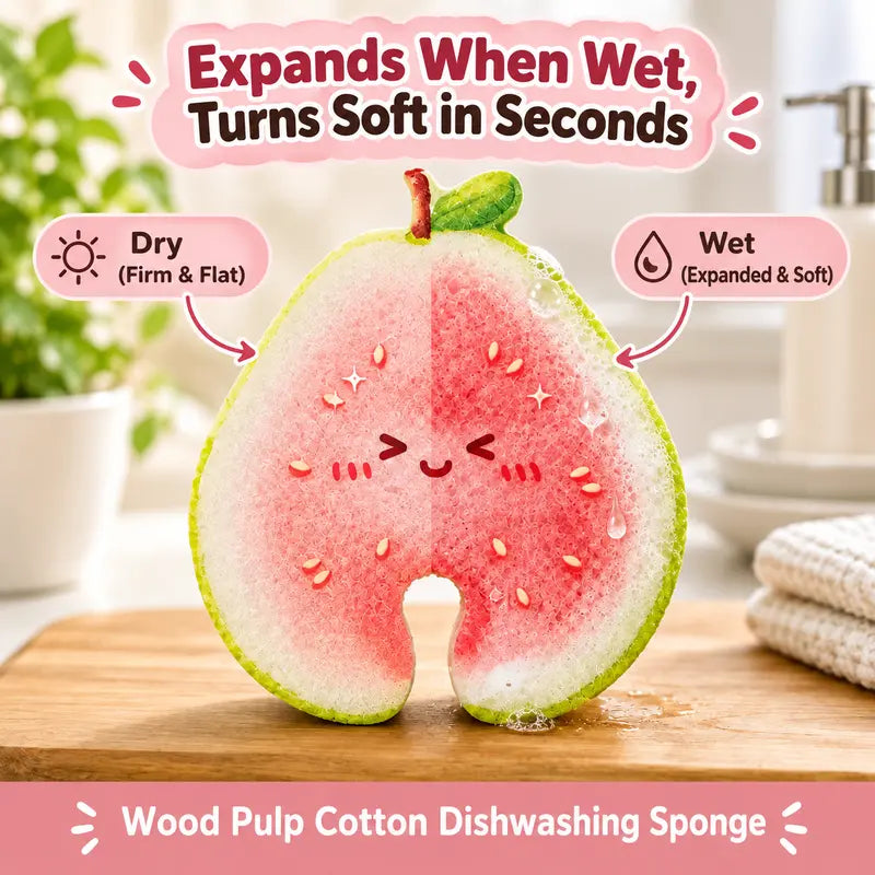 Water Activated Cellulose Sponge For Non Scratch Scrubbing