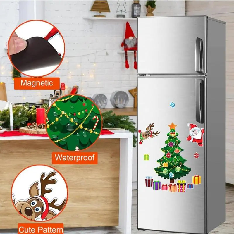 DIY Christmas Refrigerator Magnets Set for Festive Home Holiday Decor