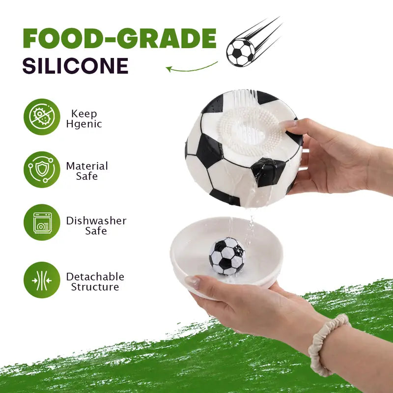 Interactive Soccer Dog Lick Bowl Slow Feeder For Anxiety Relief