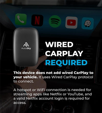 Wireless CarPlay AI Box: Stream Netflix & YouTube