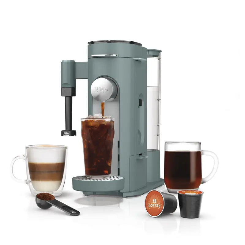 Single-Serve Pods & Grounds Specialty Coffee Maker with Milk Frother