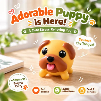 Squeeze Away Stress: Funny Tongue-Popping Pug Fidget Toy