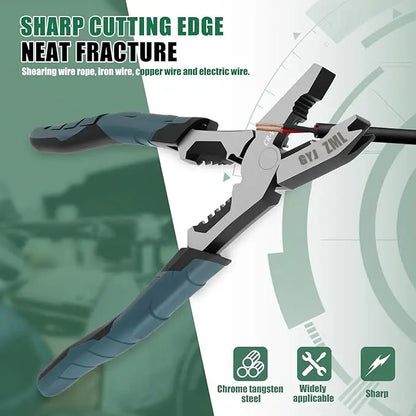 6-in-1 Industrial Multi-Function Wire Stripper & Pliers Tool