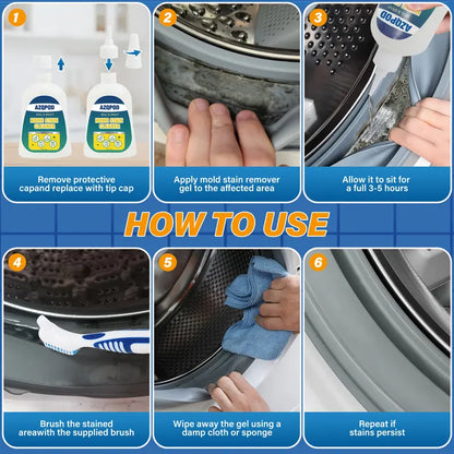 Professional Heavy-Duty Mold & Grout Stain Removal Gel With Built-In Brush
