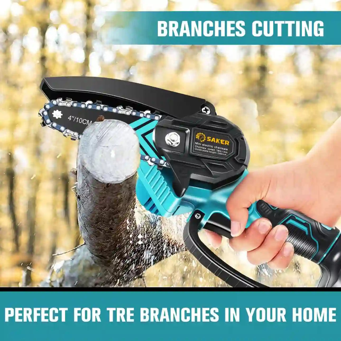 Mini Chainsaw – Ultra-Lightweight Pure Copper Motor For Effortless One-Hand Pruning