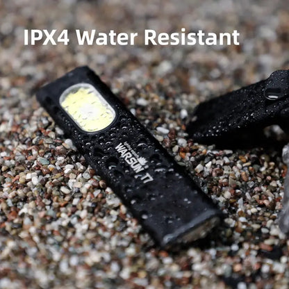 Compact EDC LED Pocket Work Light Rechargeable Flashlight