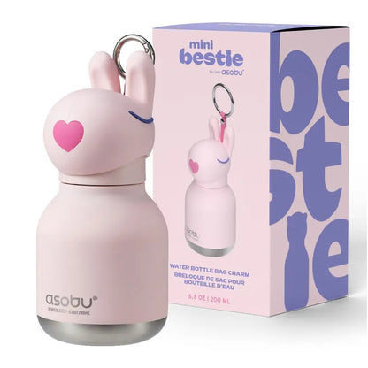 Mini Animal Stainless Steel Water Bottle with Backpack Clip Ring