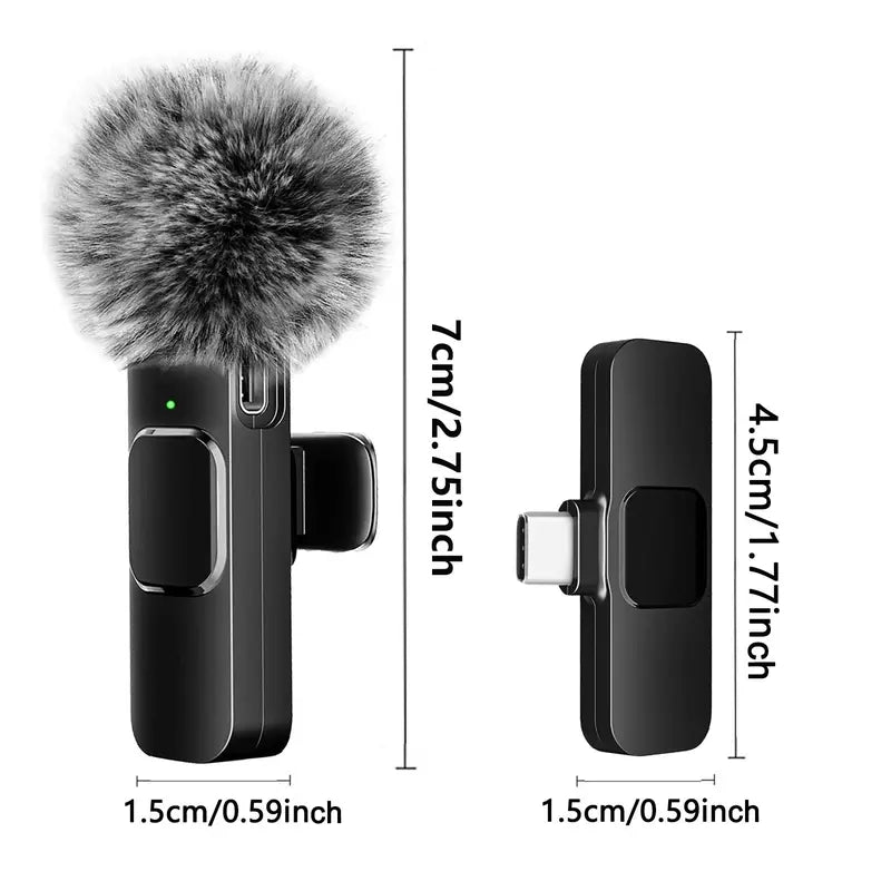 Crystal-Clear Wireless Audio for Every Video – Plug & Play Mini Lavalier Microphone