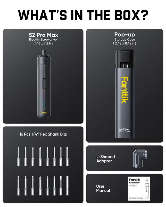 Cordless Precision Electric Screwdriver Set with 7 Torques