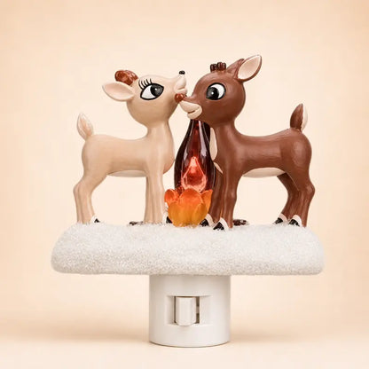Cute Ghost Campfire Night Light with Flickering Flame