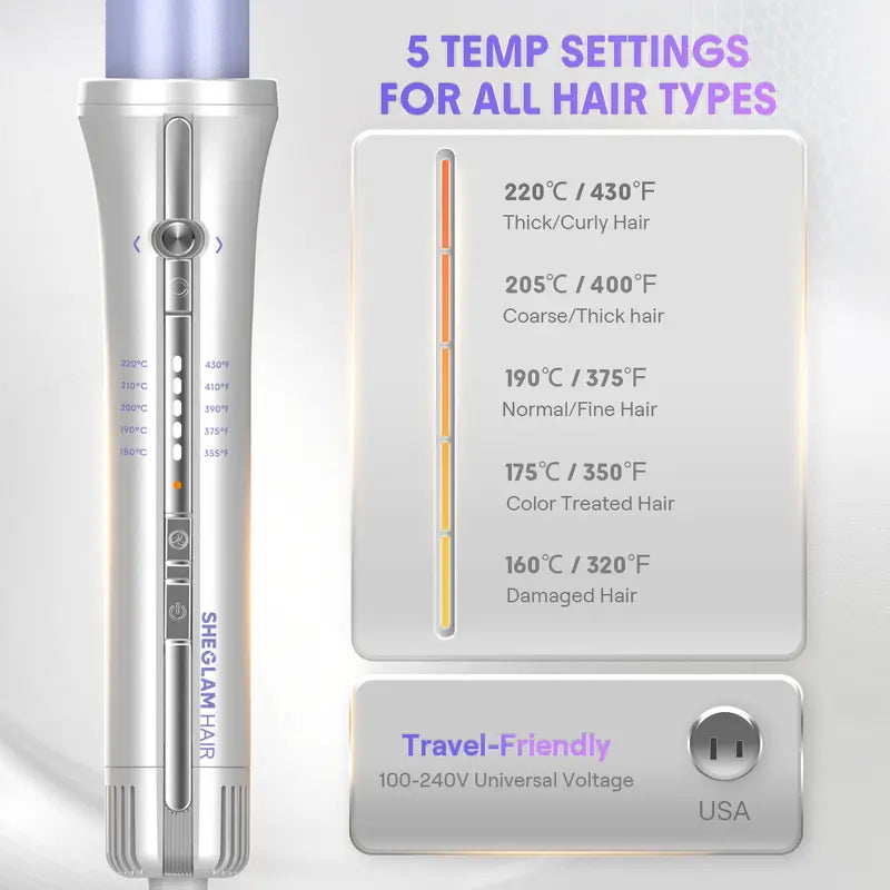 Effortless Auto-Rotating Hair Styler for Salon-Grade Bouncy Curls with Zero Heat Damage