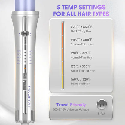 Effortless Auto-Rotating Hair Styler for Salon-Grade Bouncy Curls with Zero Heat Damage