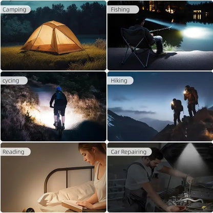 Compact EDC LED Pocket Work Light Rechargeable Flashlight