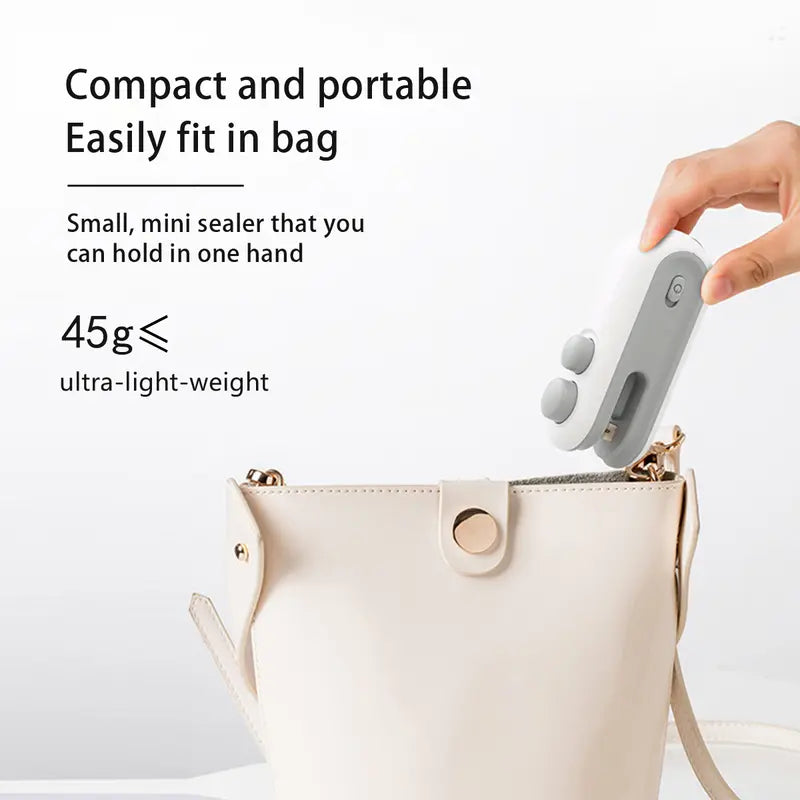 Bag Sealer – 2-in-1 Instant Heat Tech For Locking Food Freshness