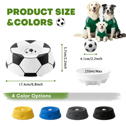 Interactive Soccer Dog Lick Bowl Slow Feeder For Anxiety Relief