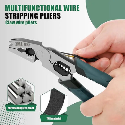 6-in-1 Industrial Multi-Function Wire Stripper & Pliers Tool