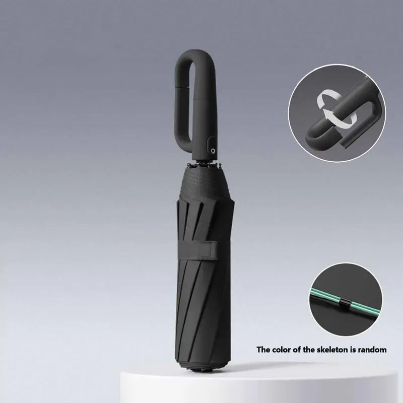 Ultimate Portable Automatic Folding Umbrella with Hangable Loop Buckle