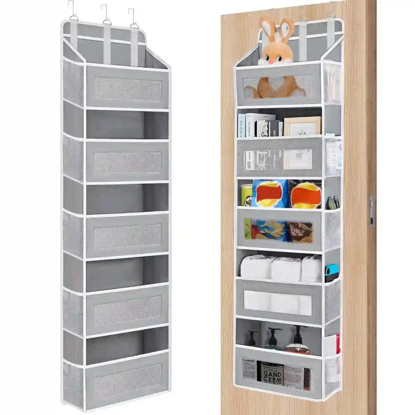 Over-The-Door Organizer – 6-Tier Anti-Tilt Design For 44 lb Heavy-Duty Storage
